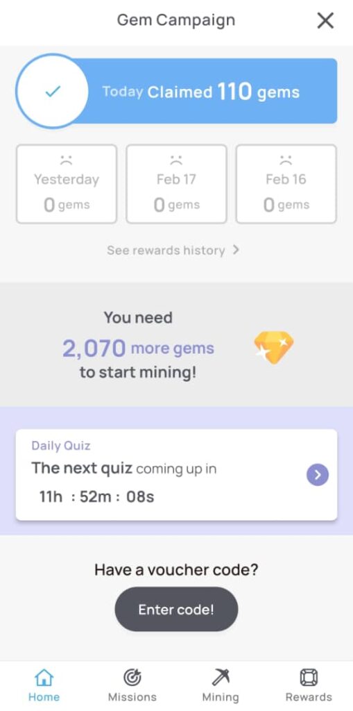 Xenea Wallet App Dashboard